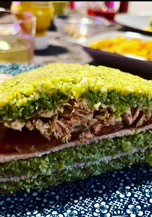 Una foto de Sándwich de pan de brócoli 🥦