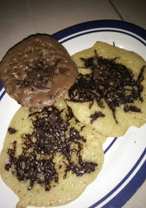 Foto resep Chewy Brown (teflon) Cake with chocolate toping