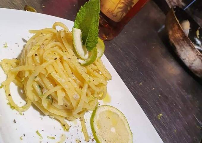 Tagliolini al Mojito e rana Pescatrice