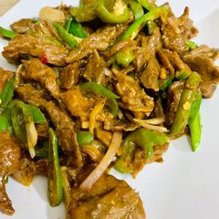 A picture of Restaurant style Dry Chili beef.