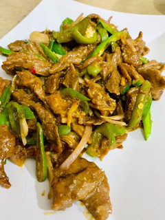 A picture of Restaurant style Dry Chili beef.