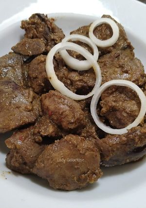 A picture of Chicken Liver Kalio | Kuřecí Játra Kalio.