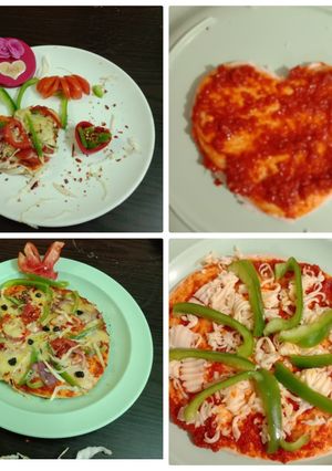இதய வடிவு பிஸ்ஸா(heart shape pizza recipe in tamil) செய்முறை முக்கிய புகைப்படம்