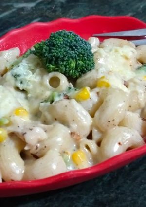 A picture of Corn Pasta.