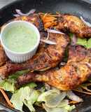 Tandoori tikka chicken ไก่ย่างอินเดีย กับซอสมินท์
