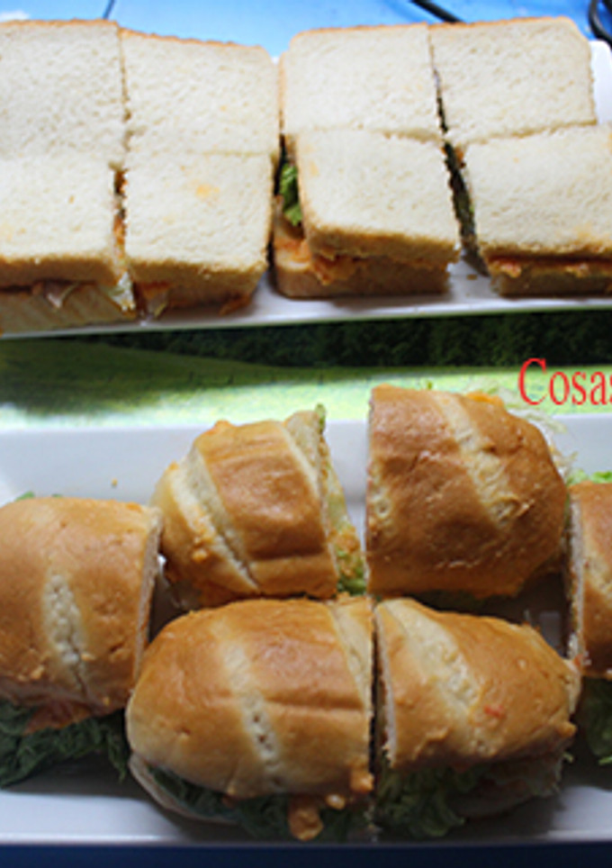 Una foto de Pan de leche y pan de molde troceado