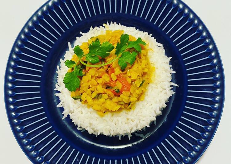 Double Daal (mix of red lentils with yellow moong lentils) #NewyearNewyou #veganuary