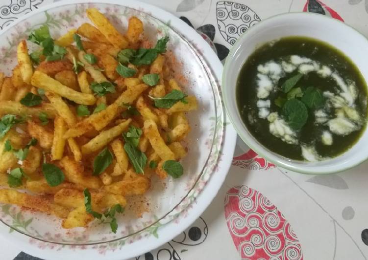 Simple Way to Prepare Quick GA 4 # Week 16 # Peri Peri French Fries # Spinach Soup # Healthy