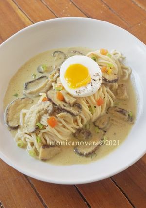 Foto resep Spaghetti Kari Jamur-Susu