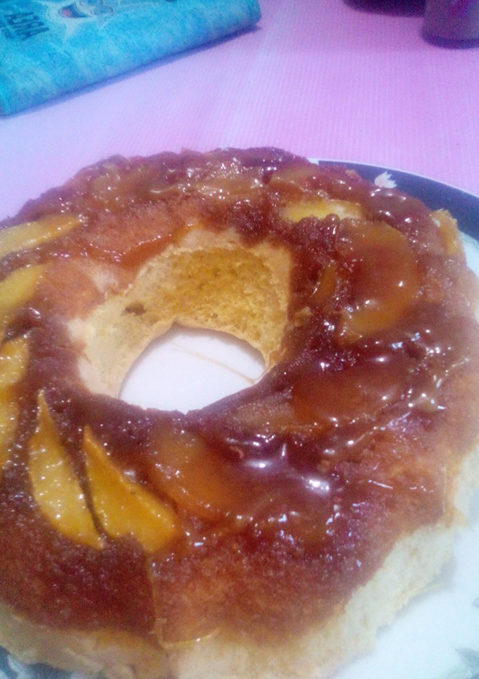 Una foto de Torta de manzana invertida