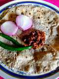 Nachani chi Bhakari / Ragi Bhakari with Thecha