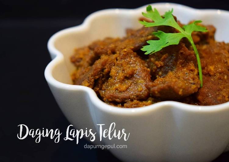 Anti Ribet, Buat Daging Lapis Telur Bunda Pasti Bisa