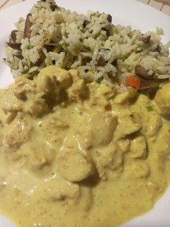 Una foto de Pollo al curry