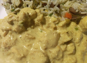 Una foto de Pollo al curry
