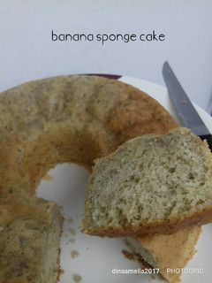 Foto resep Bolu pisang / banana sponge cake