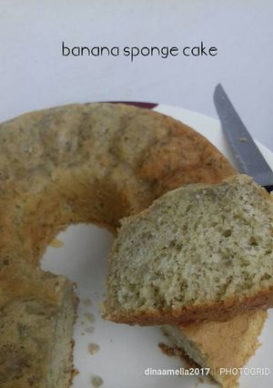 Foto resep Bolu pisang / banana sponge cake