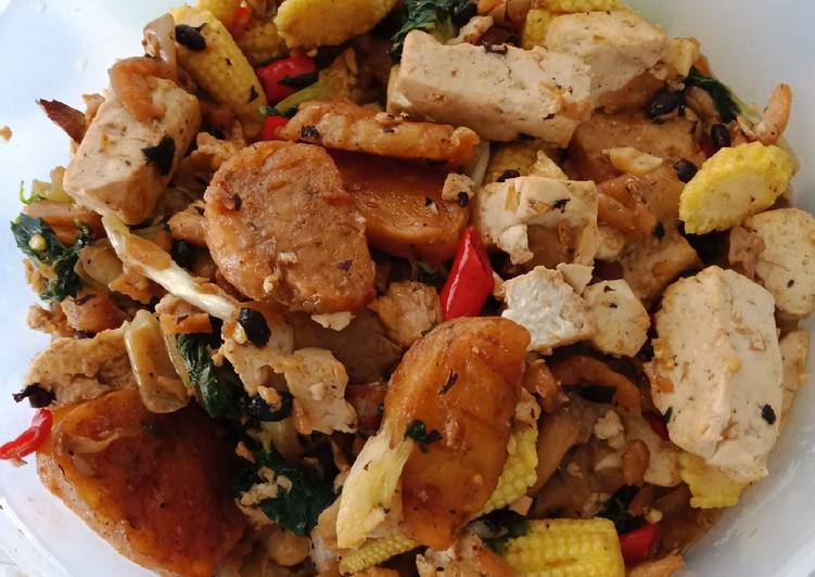Resep Tumis Tahu dan jagung muda masak kedelai Hitam Anti Gagal