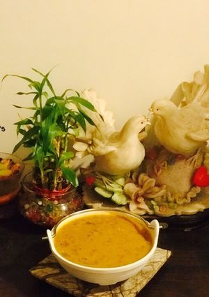 A picture of Sindhi Style: 'Lal Math' or 'Lal Saag Dal'.