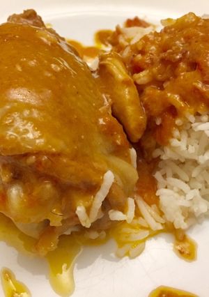 Une photo de Poulet cacahuète coco
