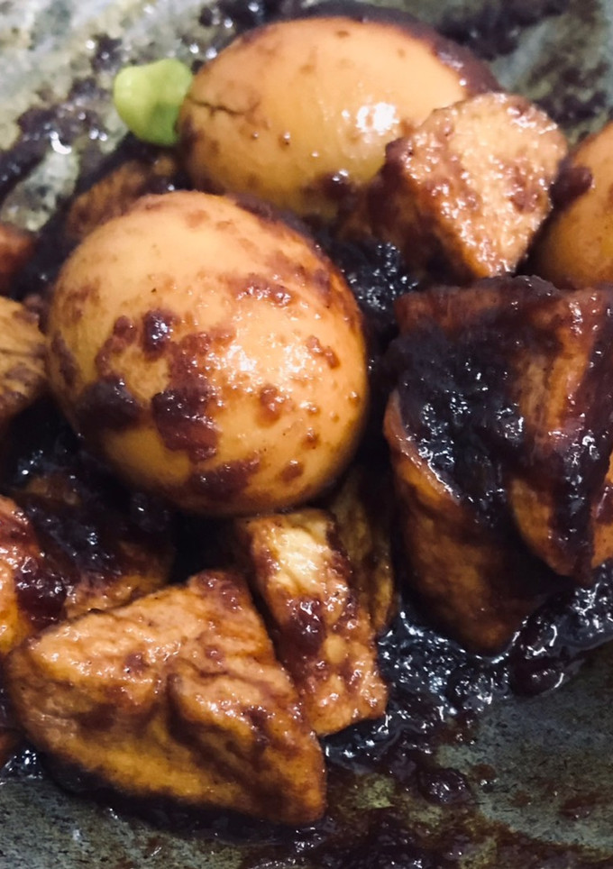 Foto resep Semur telur tahu ala orang sumatra
