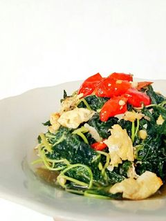 Foto resep Tumis Bayam Telur