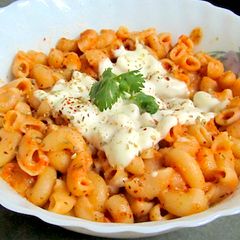 A picture of Quick Macaroni in Mexican sauce.