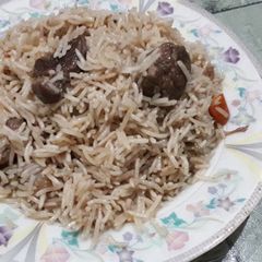 Yakhni pulao A picture of Yakhni pulao.