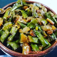 A picture of Yardlong beans and carrot ki spicy sabji.