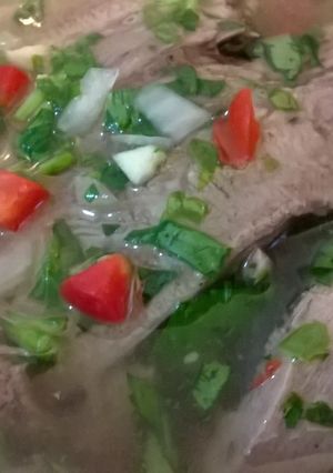 Una foto de Lengua a la vinagreta