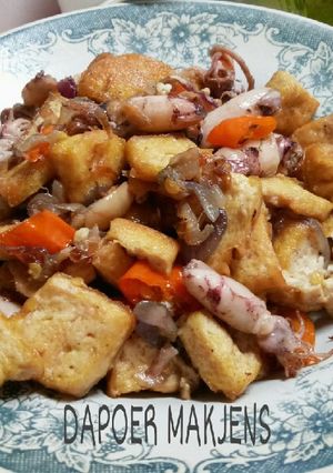 Foto resep Oseng cumi asin tahu
