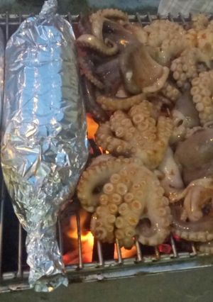 Hình của món Cá sòng nướng giấy bạc.