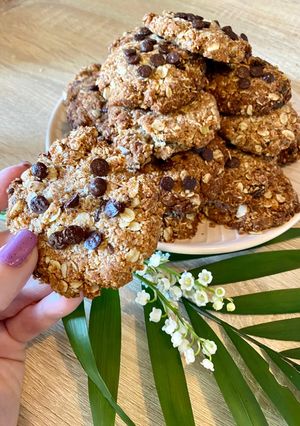 Une photo de Cookies croustillants avoine et coco