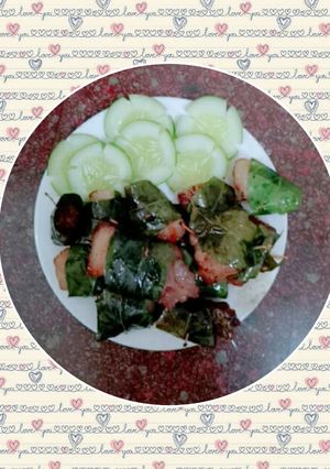 Hình của món Thịt ba chỉ cuốn lá mác mật.