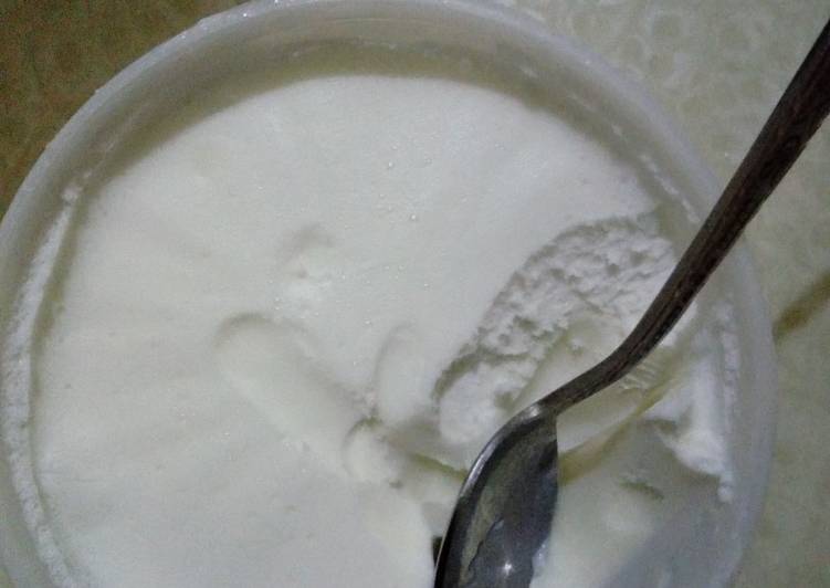 Vanilla ice cream without egg