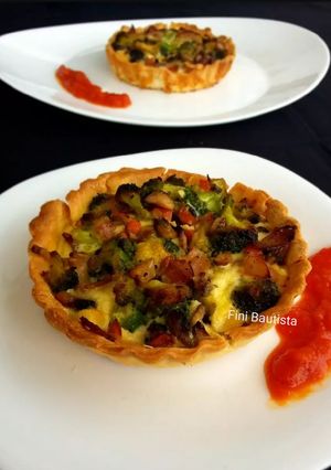 Foto principal de Quiches individuales de brócoli y champiñones