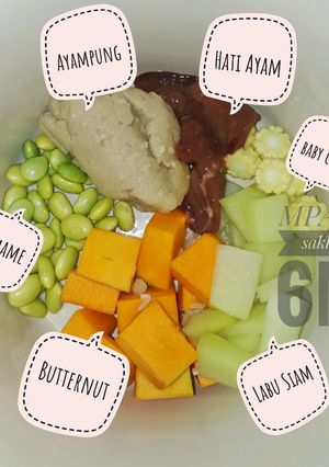 Foto resep MPASI Kuadran 6m+ 5 : Butternut Yampung Hati