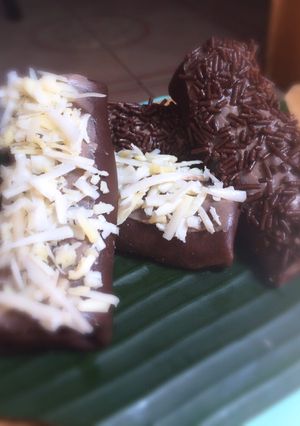 Foto resep Dadar gulung coklat isi pisang coklat