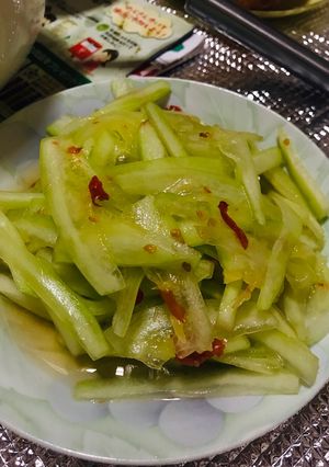 Hình của món Gỏi dưa hấu.