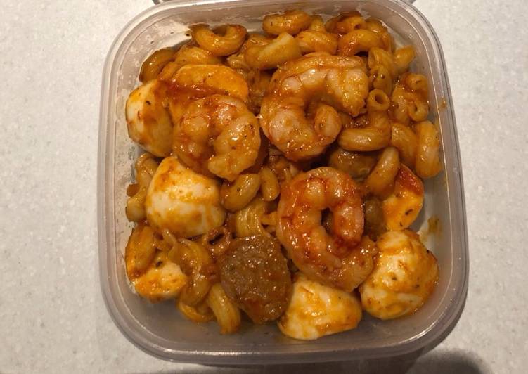 Steps to Prepare Any-night-of-the-week Pasta jollof and shrimp