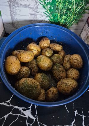 Une photo de Pommes de terre grenailles rapide au micro ondes