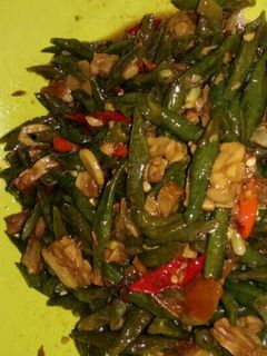Foto resep Oseng kacang panjang dan tempe
