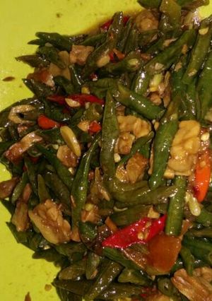 Foto resep Oseng kacang panjang dan tempe