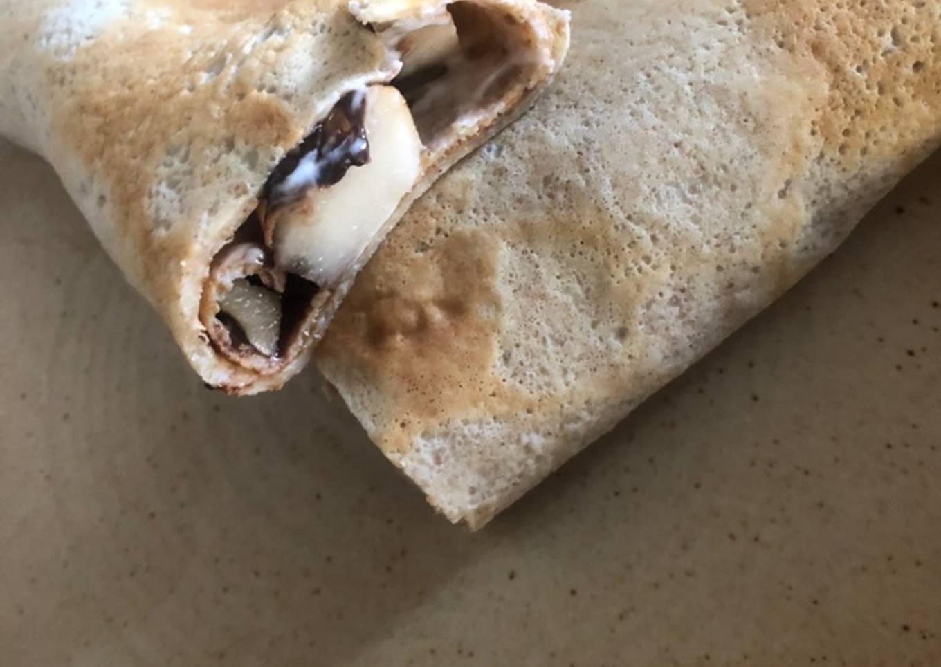 Crêpes légères poire/chocolat