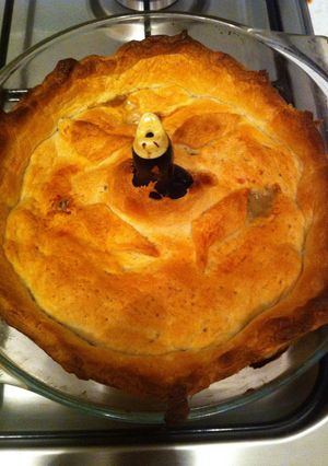 A picture of Leek and Chicken Pie.