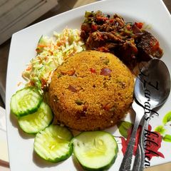 A picture of Couscous jollof.