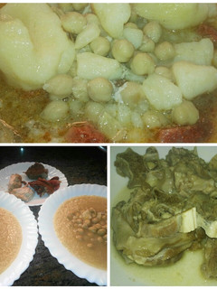 Una foto de 2 en 1: Cocido extremeño y caldo para sopa