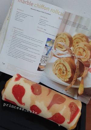 Foto resep BOLU GULUNG || Marble chiffon rollcake