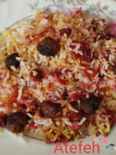 عکسی از دستور آلبالو پلو🍒