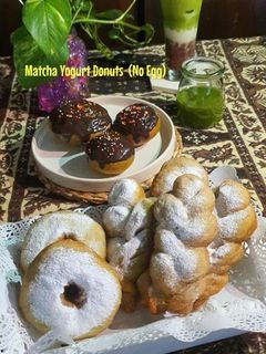 Foto resep Matcha Yogurt Donuts (No Egg)