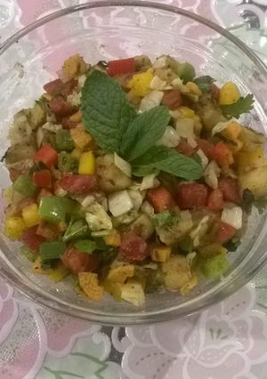 A picture of Burnt potato salad. (For fast).